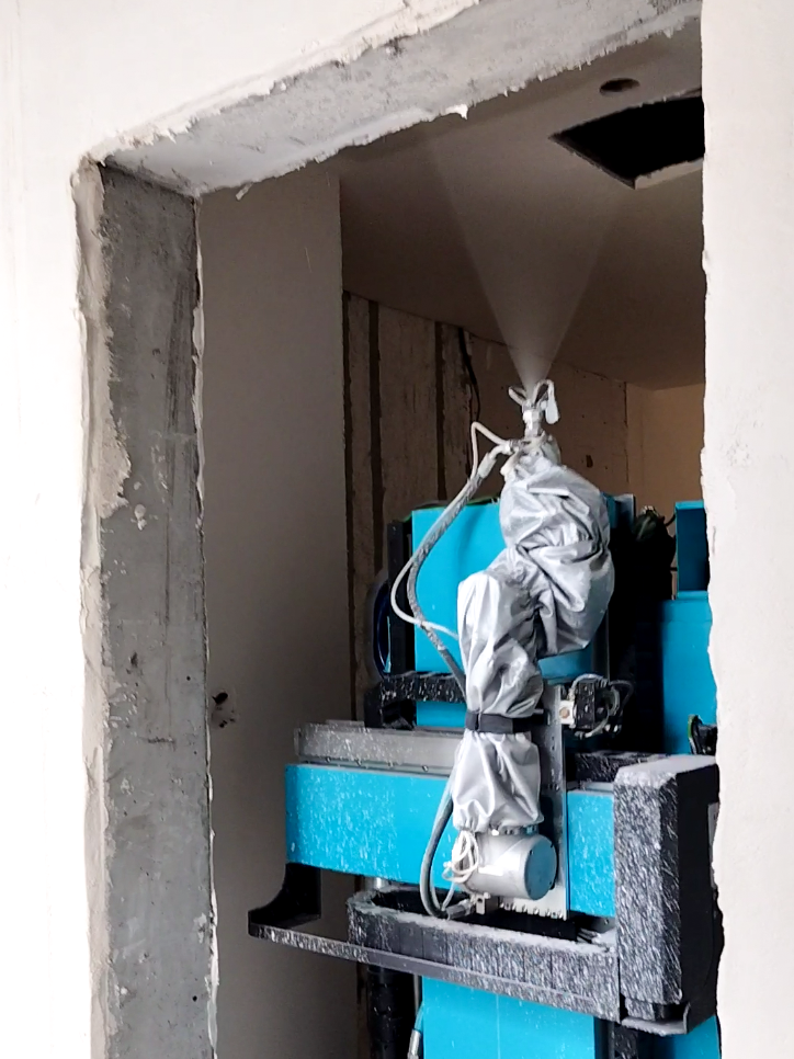 狹小空間里精準作業(yè) 蔚建噴涂機器人圓滿完成南京智鑫慧谷人才公寓項目(圖4)