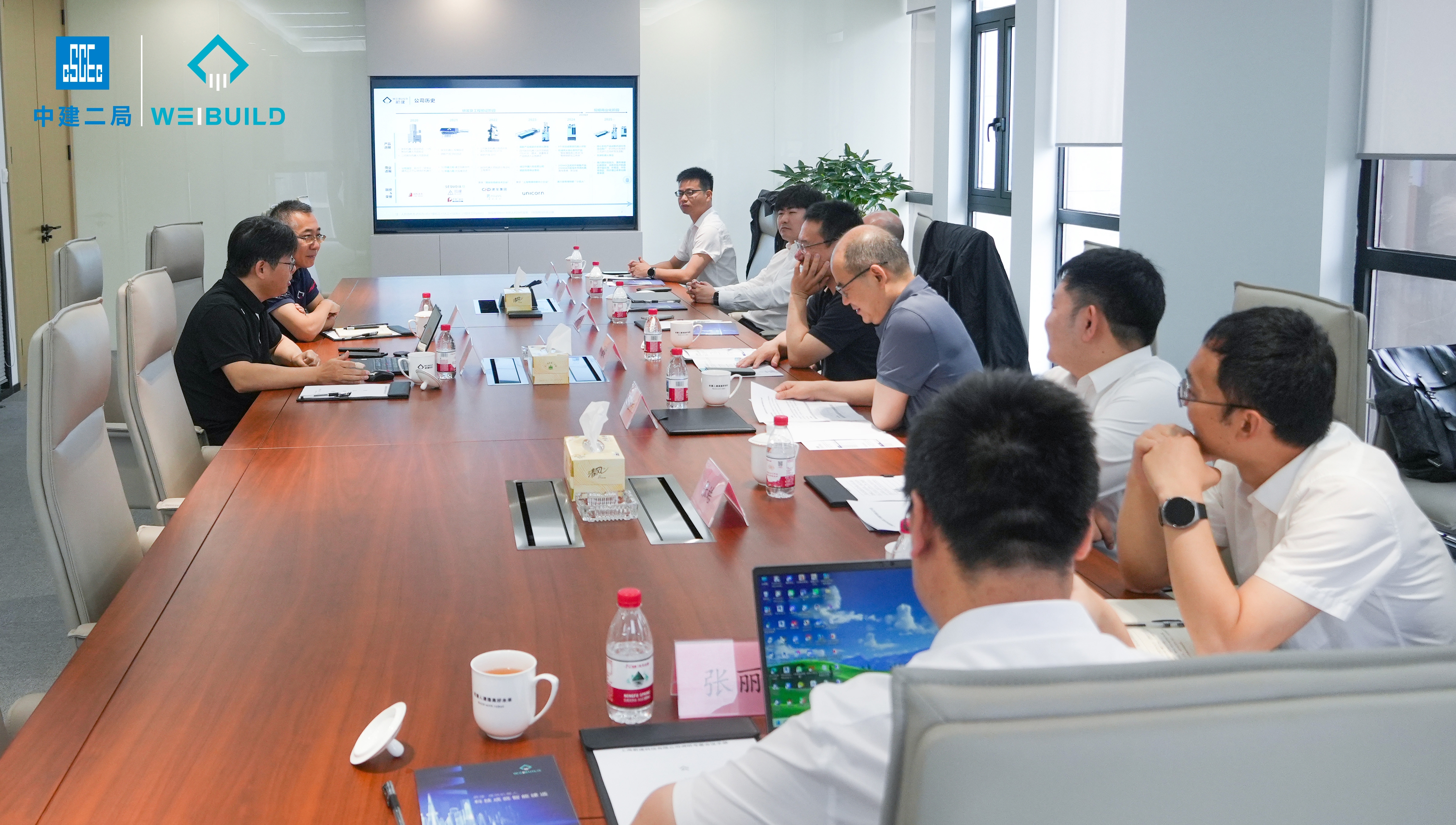 深化合作，中建二局總工翟雷帶隊(duì)考察蔚建科技(圖1)
